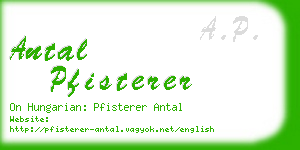 antal pfisterer business card